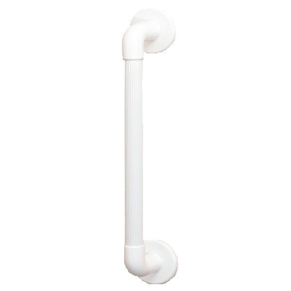 AKW 01420WH LARGE PLASTIC FLUTED GRAB RAIL 600 x 32mm WHITE