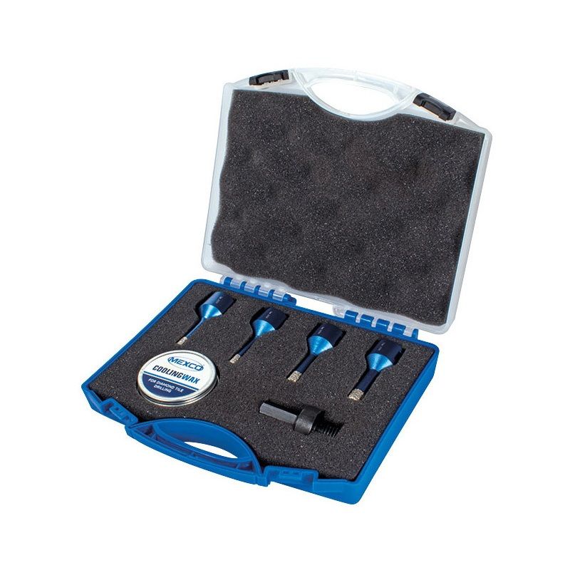 MEXCO TDXCELKIT4 VACUUM BRAZED TILE DRILL BIT SET 6-10mm