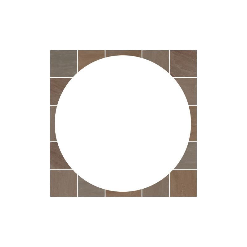 PAVESTONE SANDSTONE SQ.OFF KIT FOR 2.4m CIRCLE RAJ BLEND 01020002