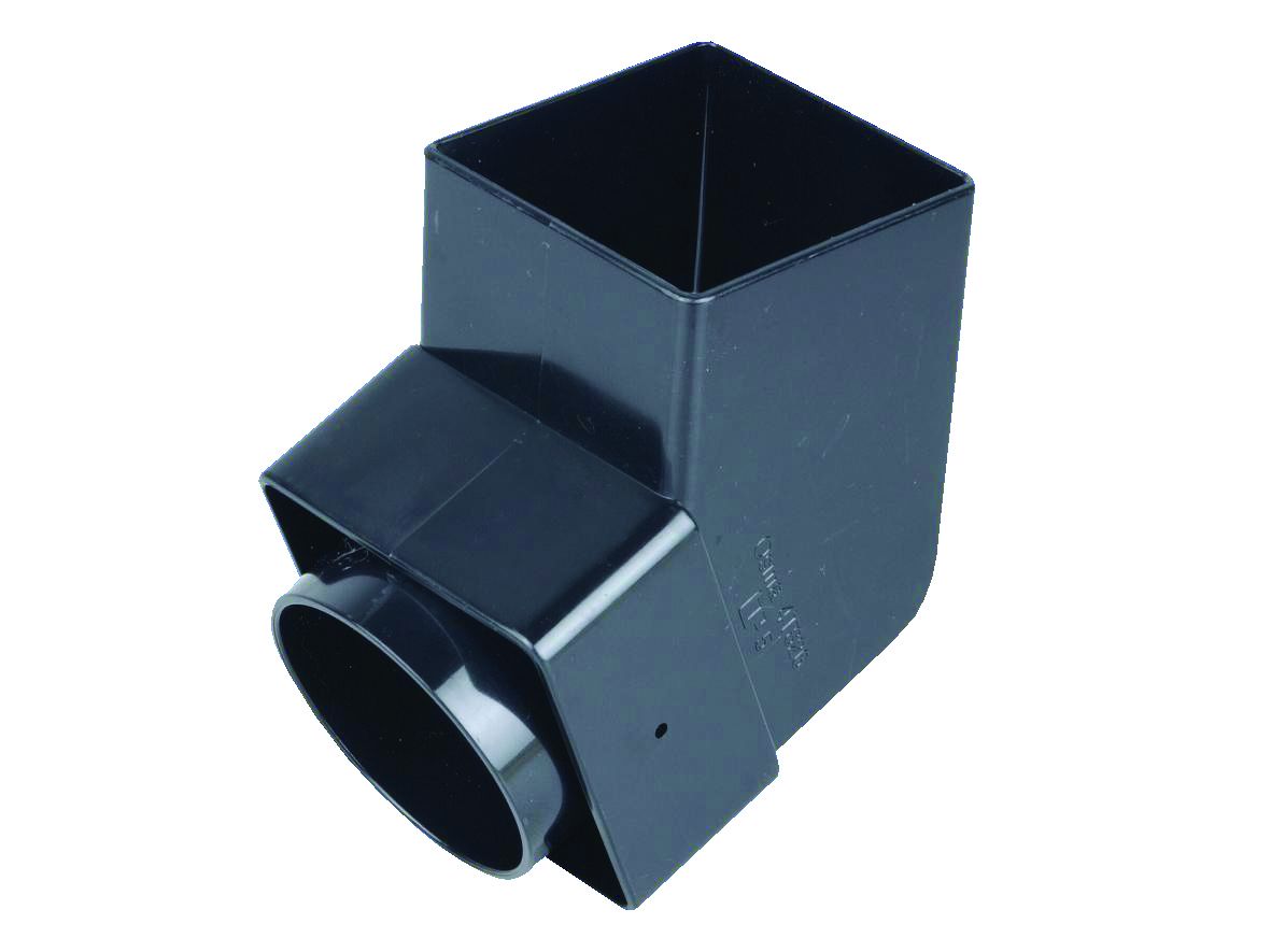 OSMASQUARELINE PVCU OFFSET BEND SPIGOT 61mm 4T826B BLACK