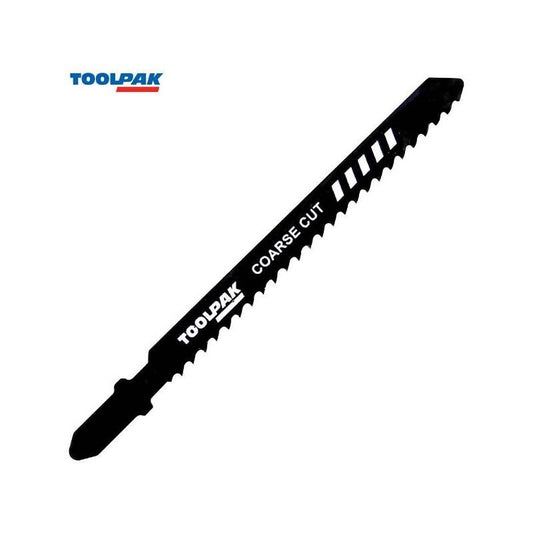 TOOLPAK JB04 PACK OF 5 COARSE CUT WOOD JIGSAW BLADES T111C 8tpi x 75mm