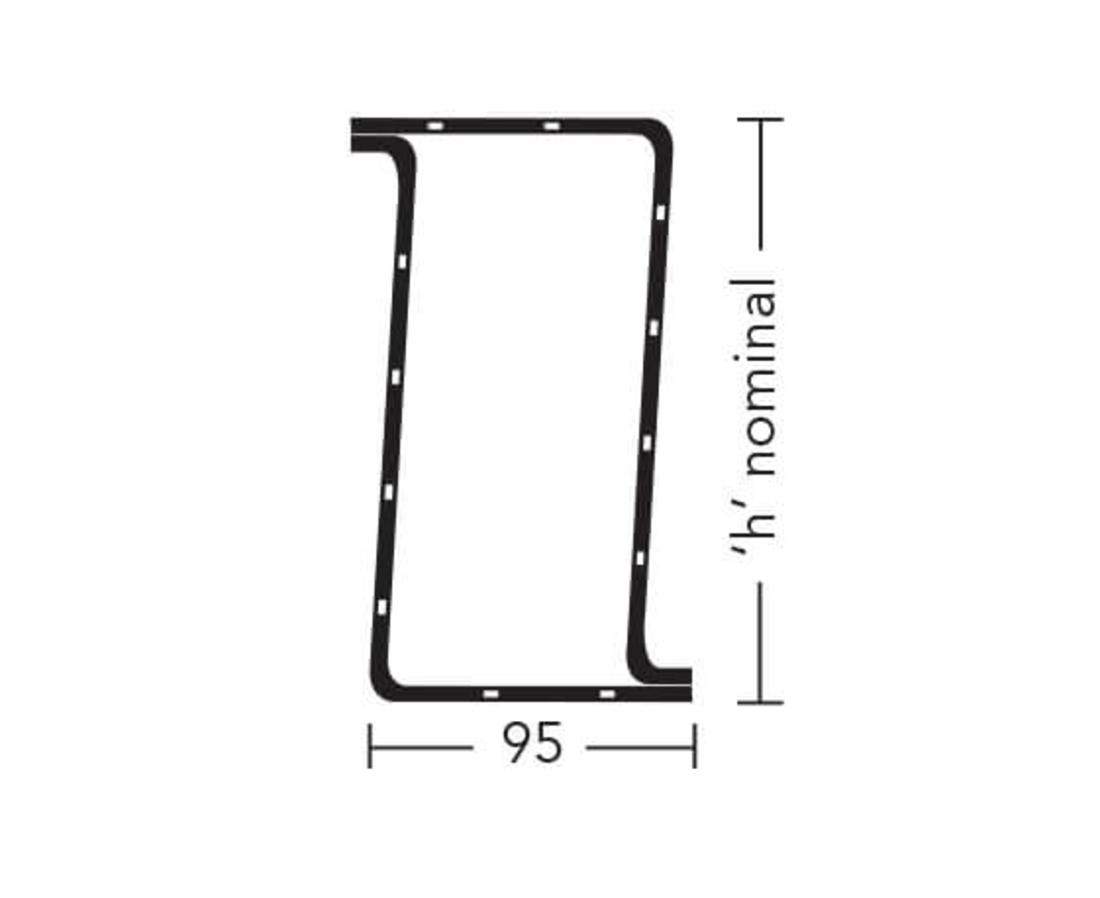 KEYSTONE STEEL BOX LINTEL BOX/K-100 1650 x 150mm HIGH KBX1165