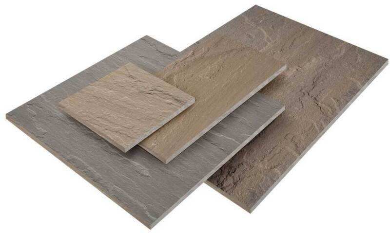 GLOBAL STONE FUSION SAWN EDGE SANDSTONE PAVING 900 x 600mm COUNTRY BUFF FCBSP609018