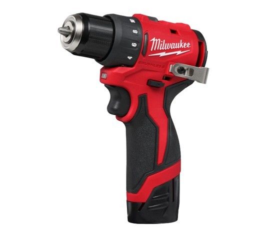 MILWAUKEE M12BLPP2D-202B 12v BRUSHLESS TWIN KIT 2 x 2.0ah BATTERIES CHARGER AND BAG