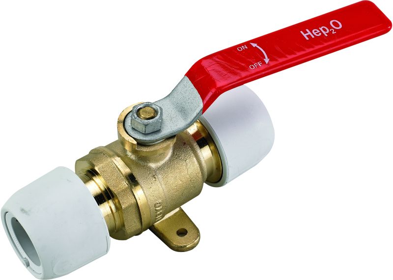 HEP2O BALL VALVE PLATED BRASS 22 x 22mm HX22/22W