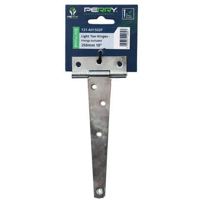 A PERRY NO 121A LIGHT TEE HINGES PREPACKED 200mm 8" BLACK 121APP0200BK