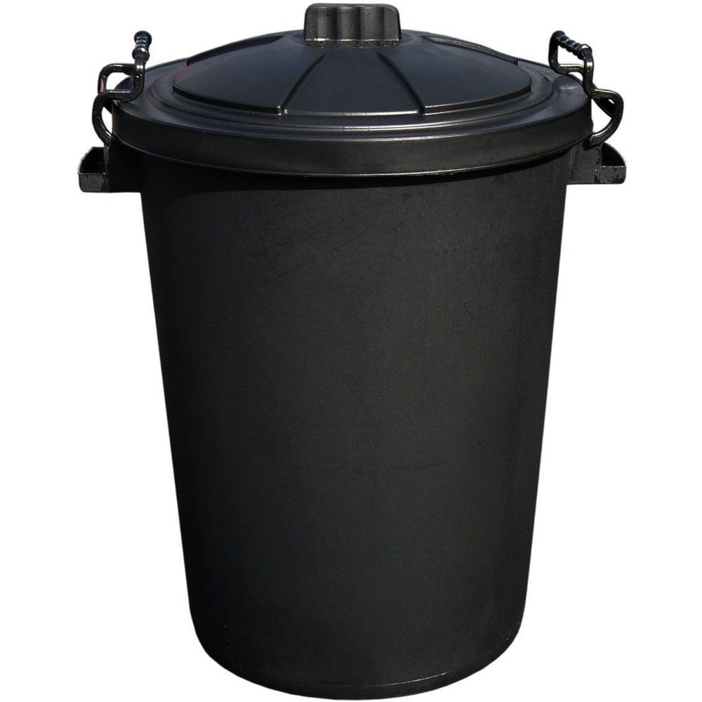 80l PLASTIC DUSTBIN WITH CLIP LID L90LDB