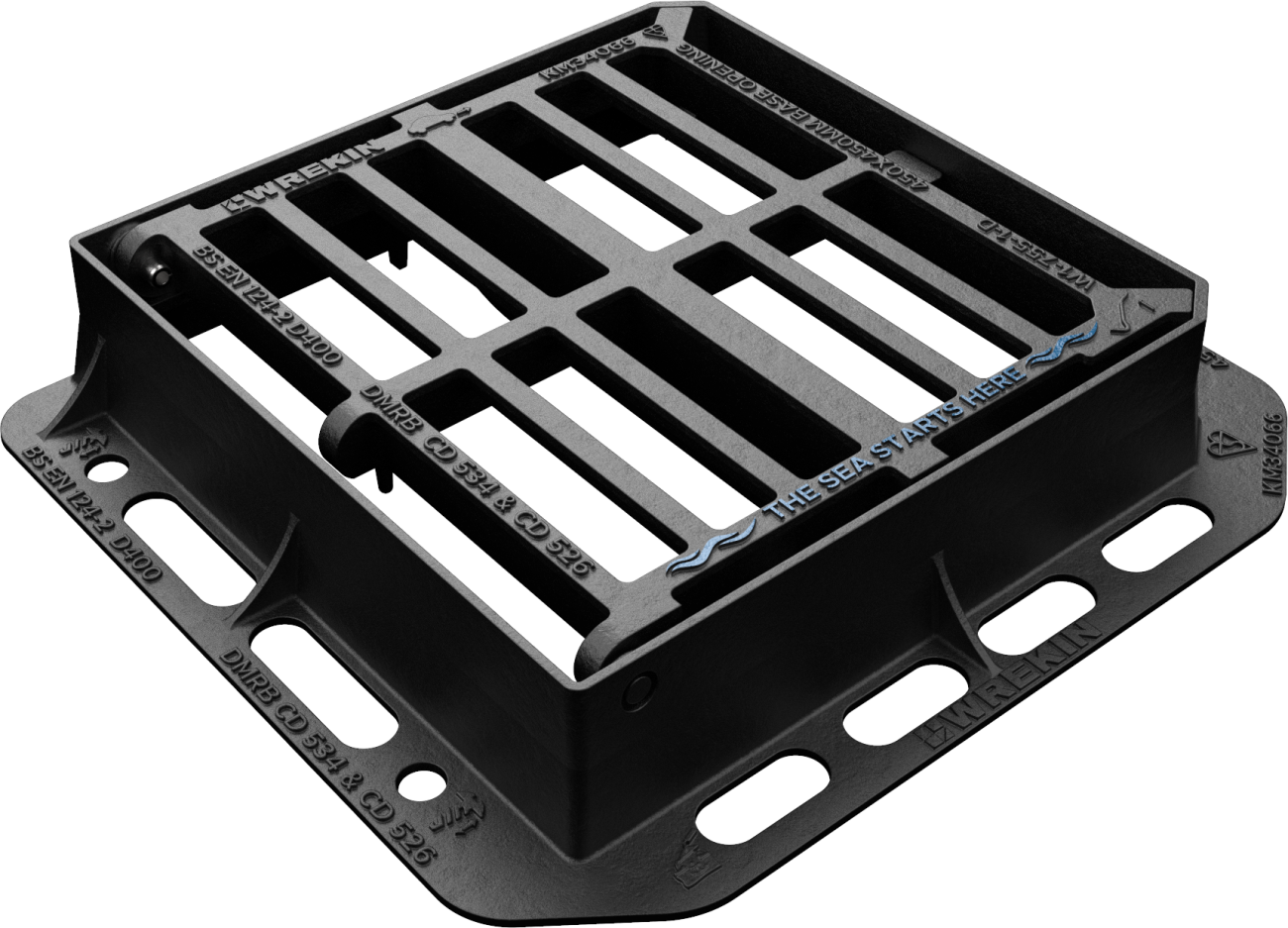 WREKIN (A755) 450 x 450 x 100mm D/IRON A/THEFT GRATE & FRAME D400 TRISTAR DGH0D4/4545/KT