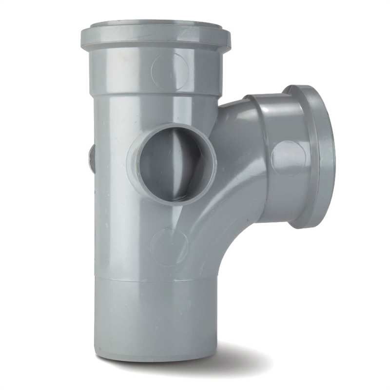 POLYPIPE EQ SINGLE BRANCH 110mm x 92.5deg ST401 ST401G GREY