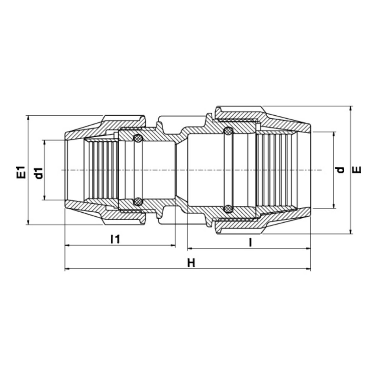 PLASSON REDUCING COUPLING 25 x 20mm PL071100025020
