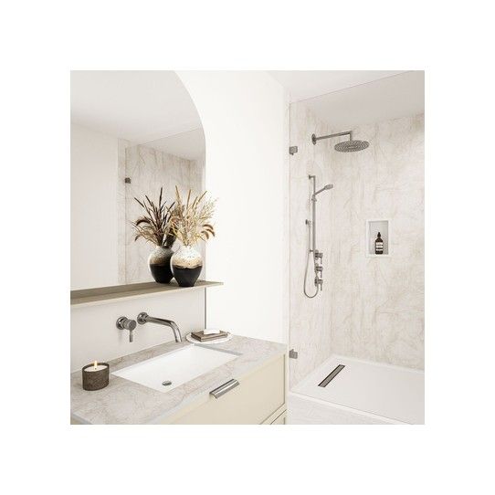 WETWALL ELITE VANITY WORKTOP 12 x 425 x 1500mm HIMALAYAN MARBLE 14000039
