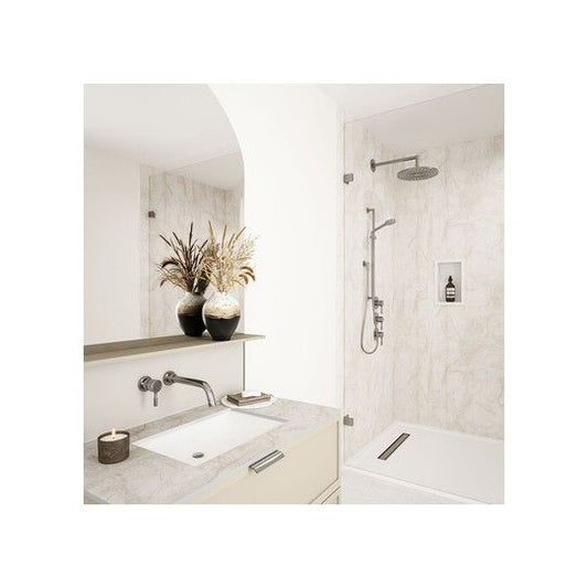WETWALL ELITE VANITY WORKTOP 12 x 425 x 1500mm HIMALAYAN MARBLE 14000039