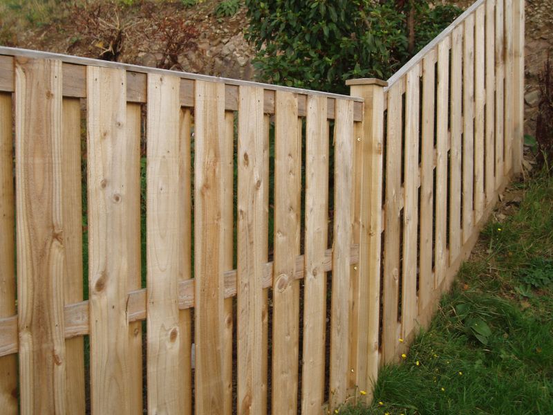 DENBIGH TIMBER HIT + MISS FENCE PANEL 6 x 4' HM6X4