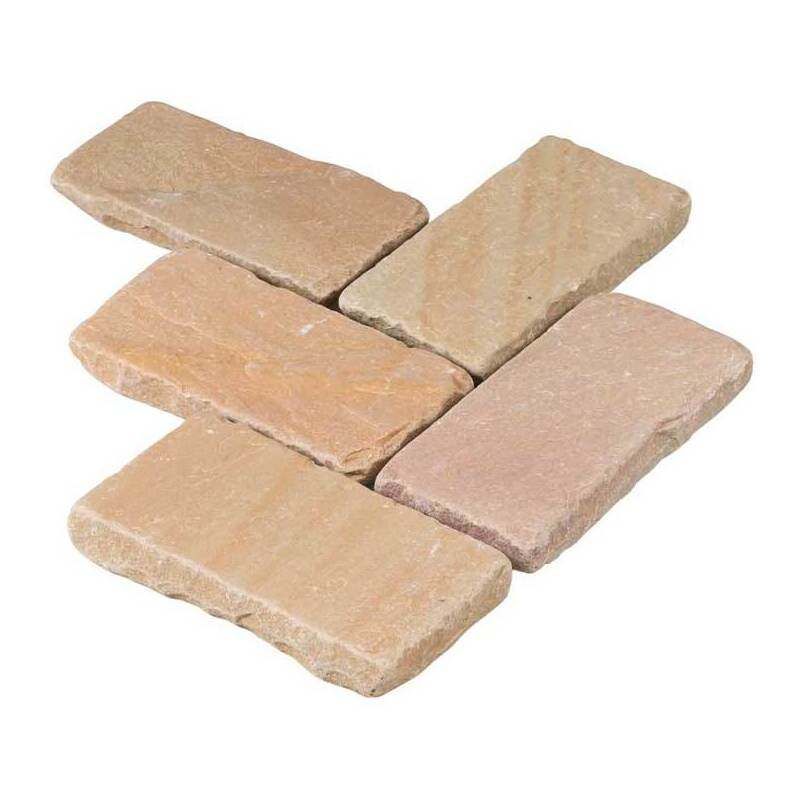 GLOBAL STONE VICTORIAN PAVERS 240 x 120mm BUFF BROWN BBVP1224