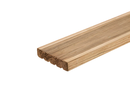 32mm x 150mm Softwood Grooved Reversible Decking Board 4800mm