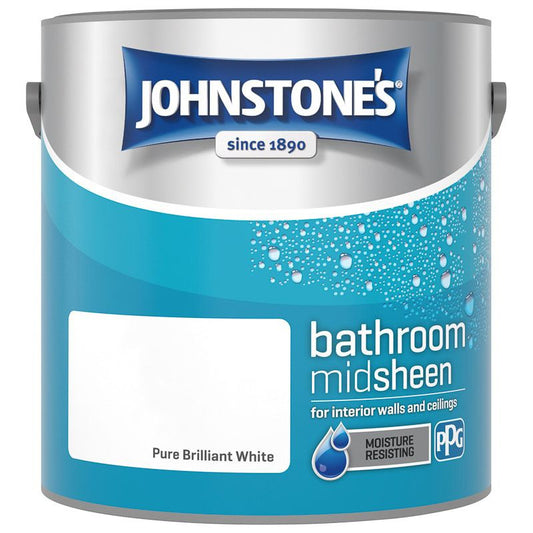 JOHNSTONES NO ORDINARY PAINT BATHROOM BRILLIANT WHITE 2.5l 389464
