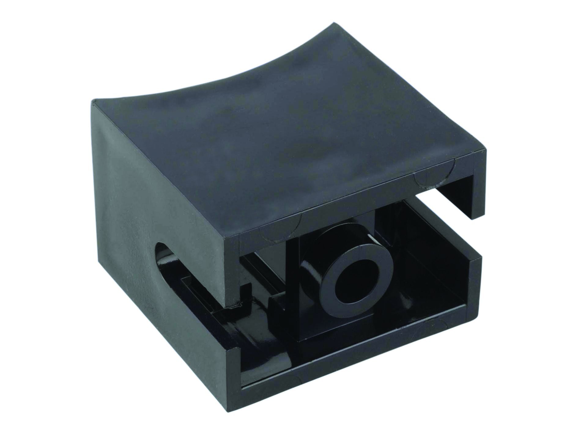 OSMA 0T031 ROUND PVCU PIPE BRACKET SPACER 68mm 0T031B BLACK