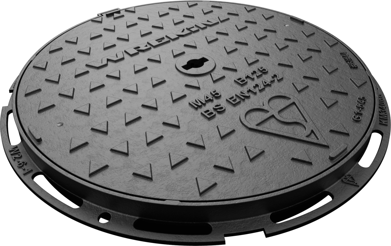 WREKIN (A44) 450dia x 40mm D/IRON SOLID TOP COVER & FRAME B125 SAFESEAL RANGE DMS1B2/45D