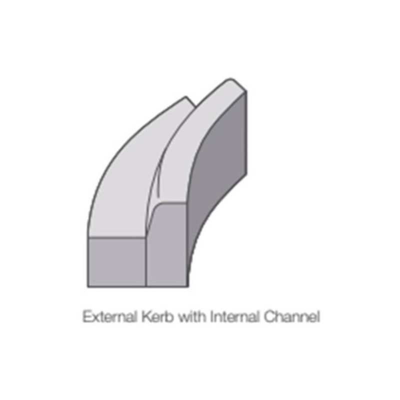CHARCON ROAD KERB EXTERNAL RADIUS 125 x 150mm BULLNOSE 10m 41184