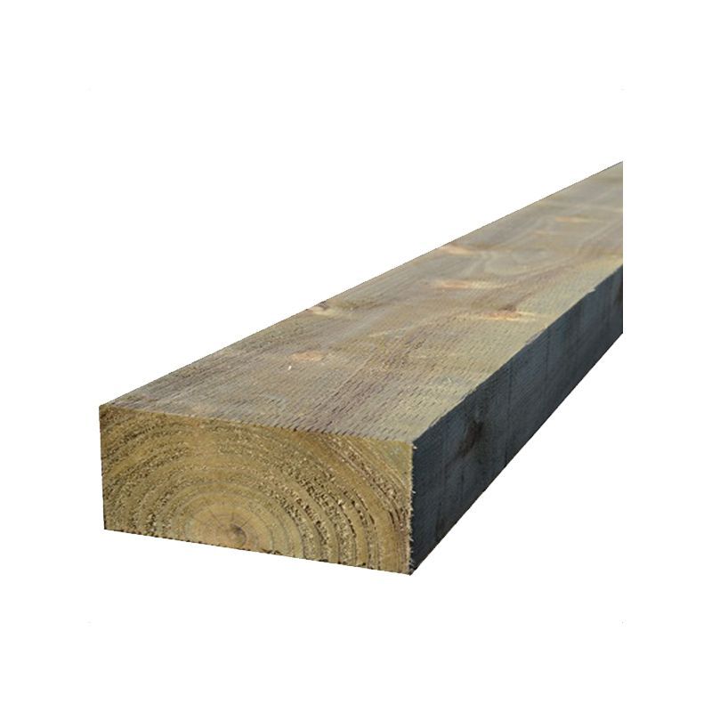 BSW 125 x 250mm x 2.4m SOFTWOOD UC4 GREEN TREATED INCISED SLEEPER FSC
