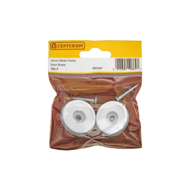CENTURION RP01P SMALL 28mm WHITE DOOR STOP PACK