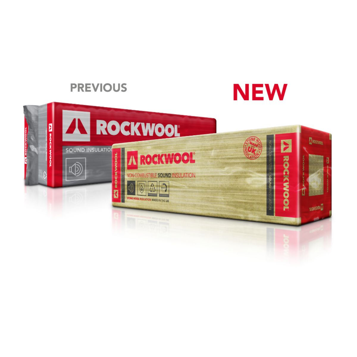 ROCKWOOL SOUND INSULATION SLAB 100mm THICK 400 x 1200mm (6 SLABS PER PK - 2.88m2) 180891