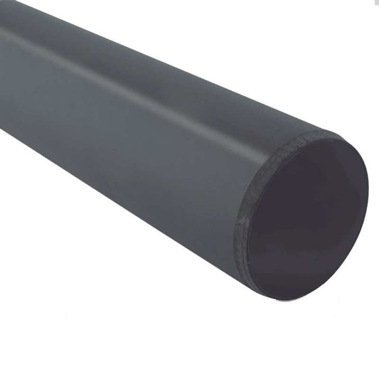 POLYPIPE PLAIN ENDED SOIL PIPE 110mm x 3m P430 P430B BLACK