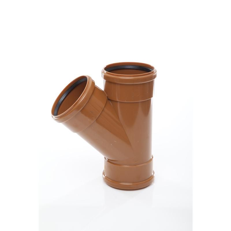 POLYPIPE EQUAL JUNCTION DOUBLE SOCKET 160mm x 87.5deg UG624