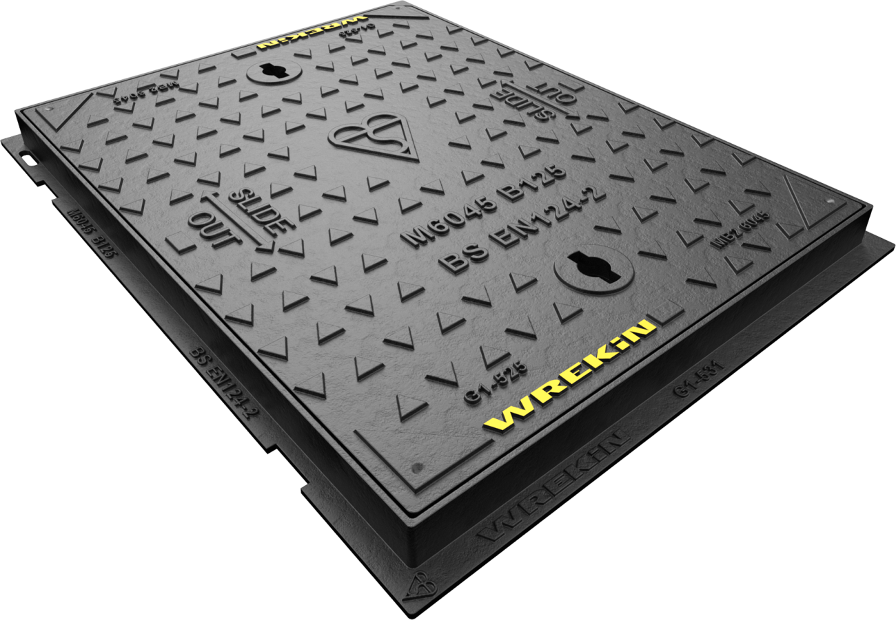 WREKIN (A86) 600 x 450 x 40mm D/IRON SOLID TOP COVER & FRAME B125 SAFESEAL RANGE DMS1B2/6045/K