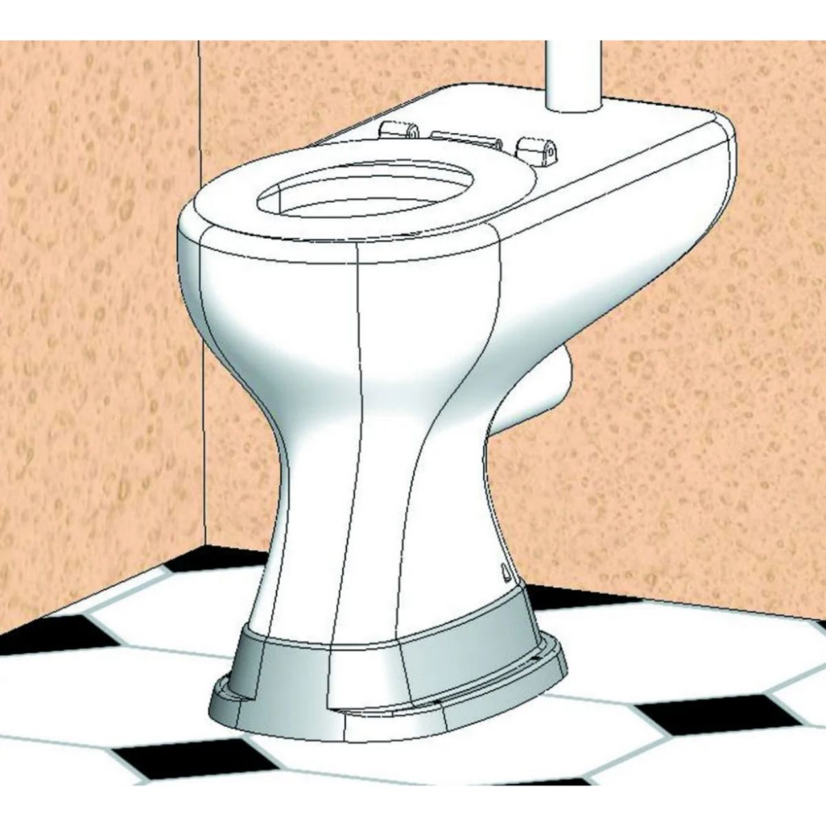 AKW 25048 HIGH TOLIET PLINTH 25mm