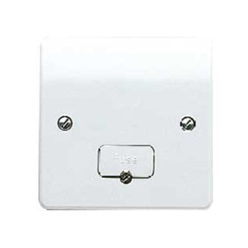 WEW DOUBLE POLE UNSWITCHED FUSED SPUR WITH FLEX OUTLET 13a WHITE K337WHI