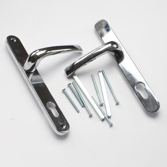 MILA PROLINEA PZ92 LEVER HANDLE POLISHED CHROME 240mm BACKPLATE 050409