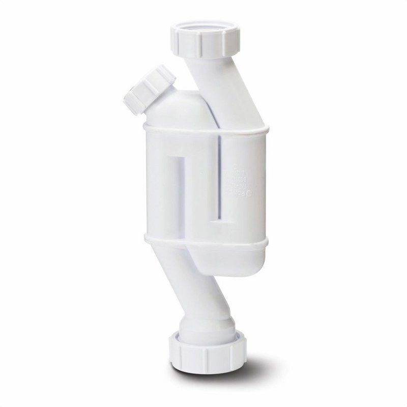 POLYPIPE STRAIGHT THROUGH TRAP/1 CLEAN EYE 32 x 32mm WST1