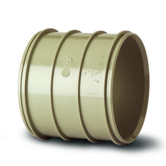 POLYPIPE SOLVENT SOIL PIPE COUPLER D/S 110mm SWH16SG SOLVENT GREY