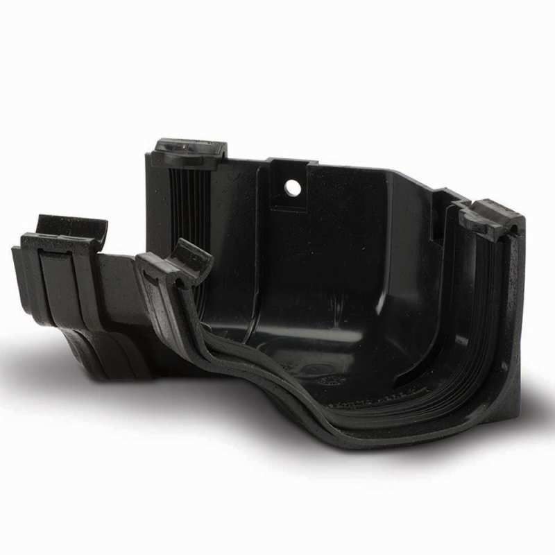 POLYPIPE ELEGANCE CAST IRON OGEE GUTTER 135deg INTERNAL ANGLE CIROG14B BLACK