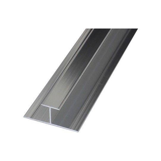 WWSPOLSILVERHJOINT WETWALL MERMAID H-JOINT 2420mm POLISHED SILVER