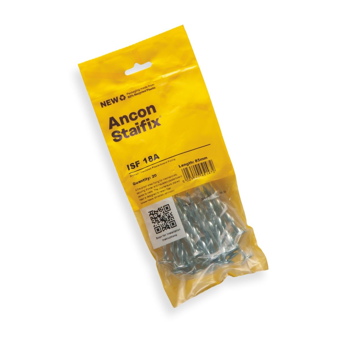 ANCON STAIFIX INSOFAST PLASTERBOARD FIXING 105mm ISF-18A-105BOX