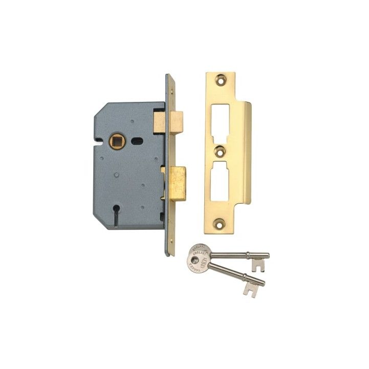 DUFFELLS UNION 3 LEVER MORTICE SASHLOCK 77 x 57mm BRASS 227775B