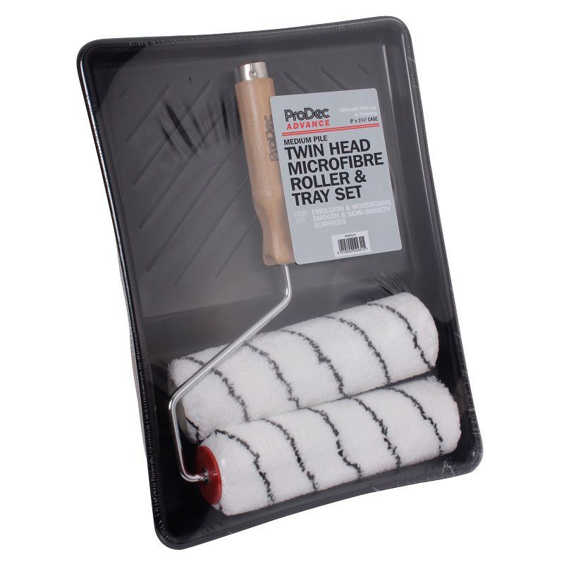 RODO PRRT019 PRODEC TWIN MICROFIBRE ROLLER KIT 9 x 1.75"