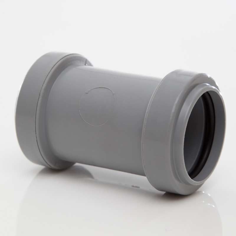 POLYPIPE PUSHFIT STRAIGHT COUPLING 32mm WP25 WP25G GREY