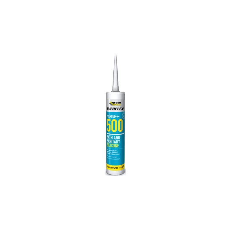Everbuild Everflex Prem+ 500 Bath & Sanitary Sil White 500WE