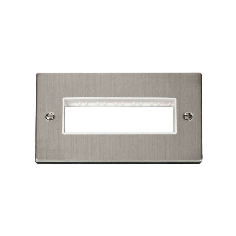 CLICK VPSS426WH 2 GANG PLATE 6 INLINE APT MG