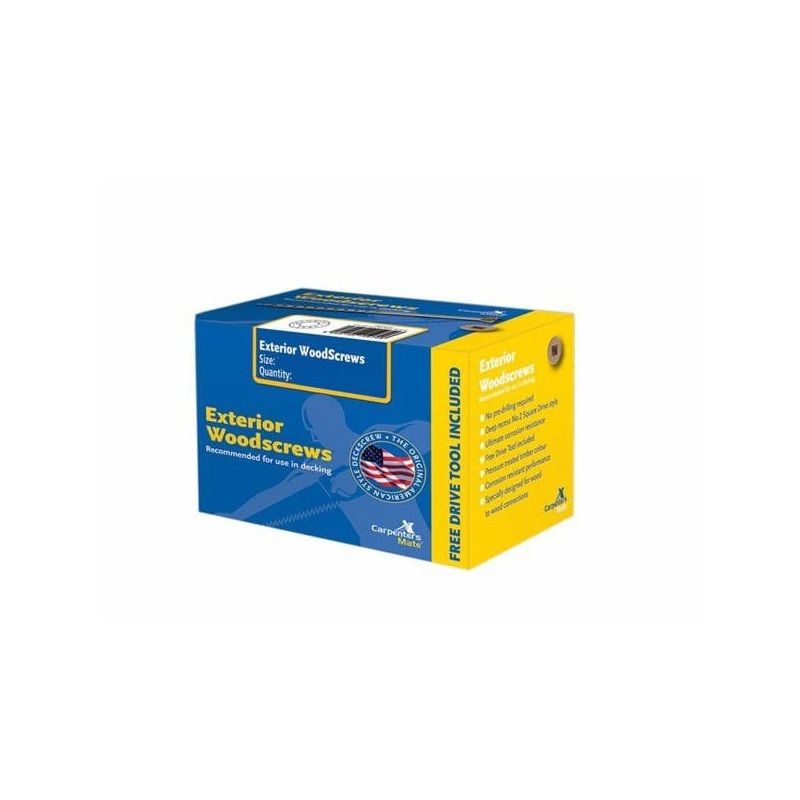 CARPENTERS MATE PACK OF 500 EXTERIOR DECKING WOODSCREWS 63mm CMDS-63-500