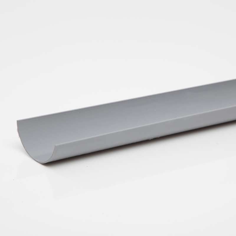 POLYPIPE RAINWATER HALF ROUND GUTTER 150mm x 2m RL600G GREY