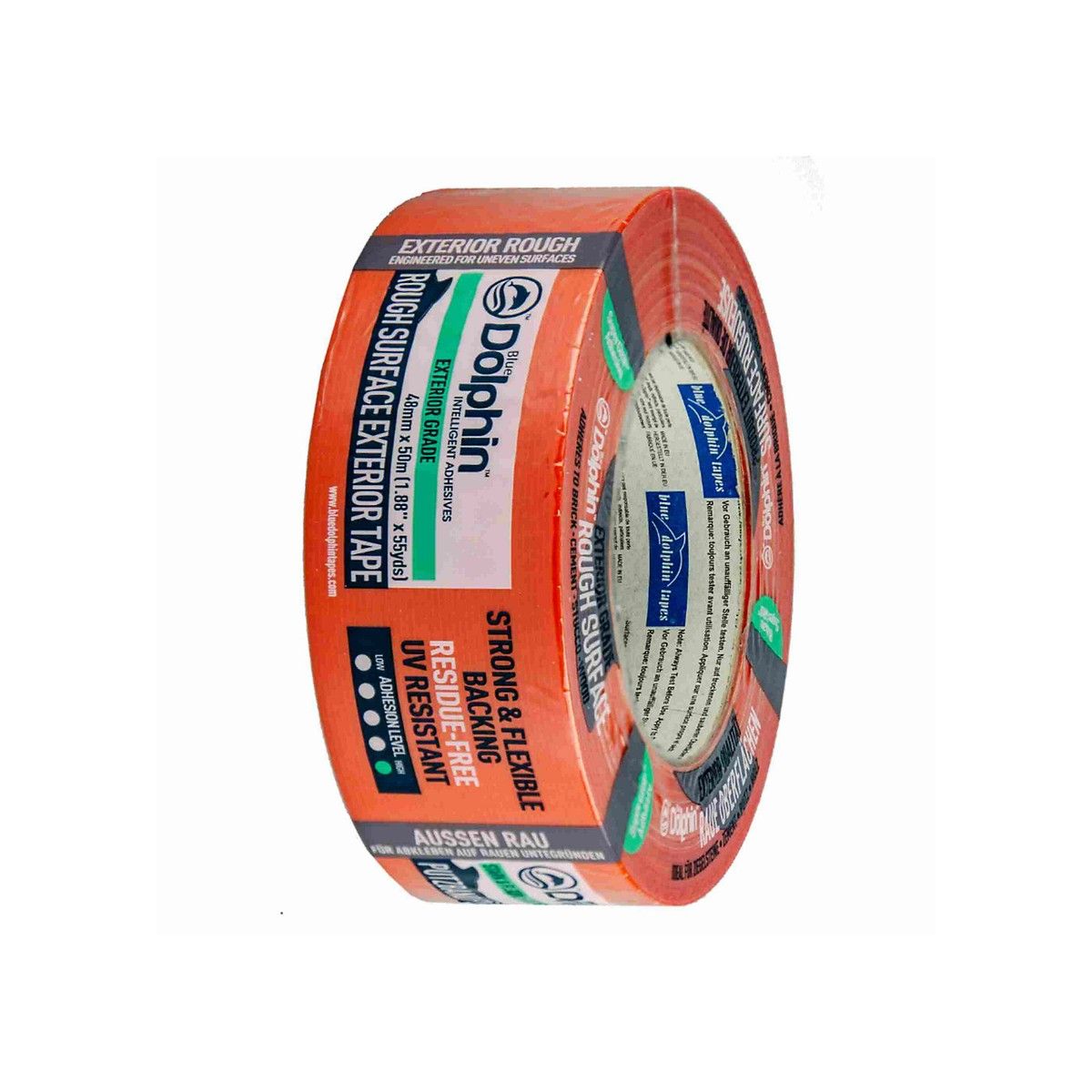 DBP DOLPHIN 48mm x 50m ORANGE HIGH TACK TAPE HTUVTAPE