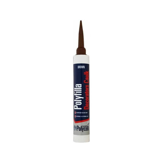 POLYFILLA TRADE DECORATORS CAULK BROWN 380ml TUBE 5085011