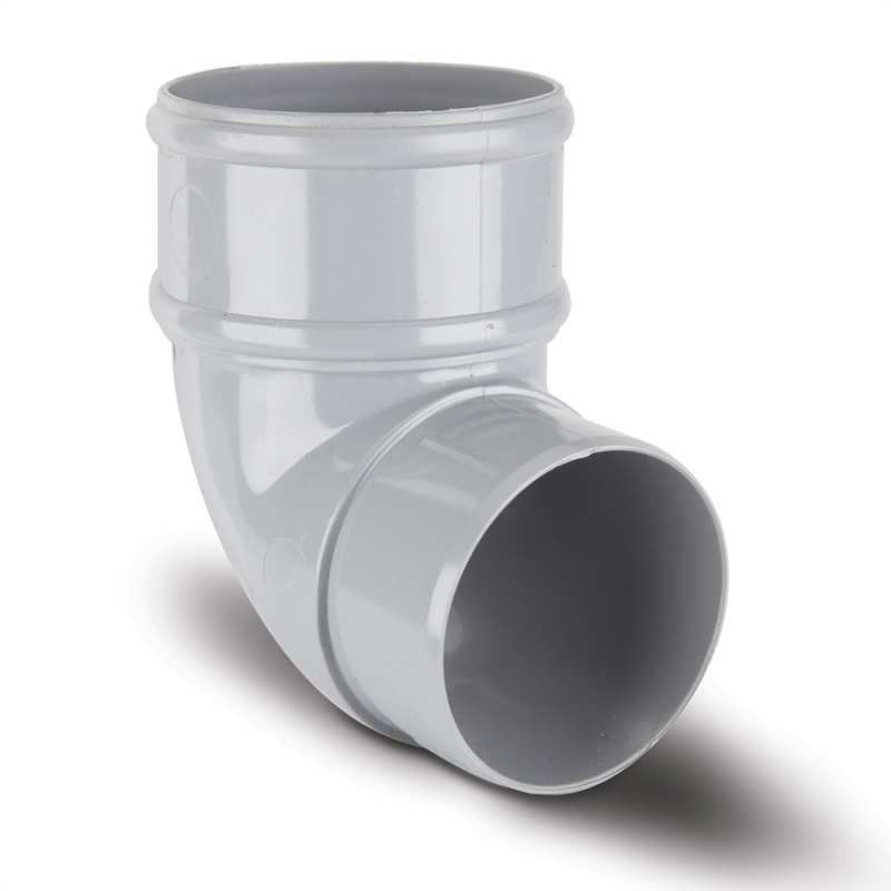POLYPIPE RAINWATER DOWNPIPE OFFSET BEND 68mm x 92.5deg RR132G GREY