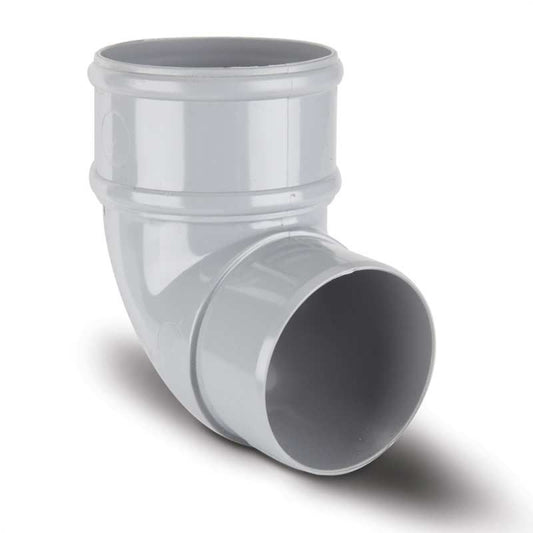 POLYPIPE RAINWATER DOWNPIPE OFFSET BEND 68mm x 92.5deg RR132G GREY