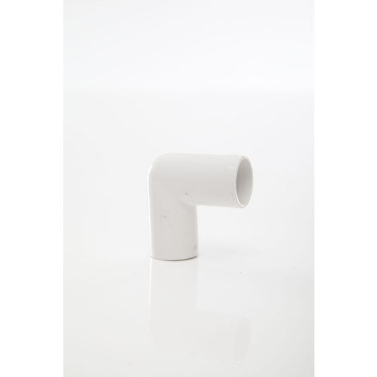 POLYPIPE ABS OVERFLOW KNUCKLE 21.5mm x90deg NS45 BEND NS45W WHITE