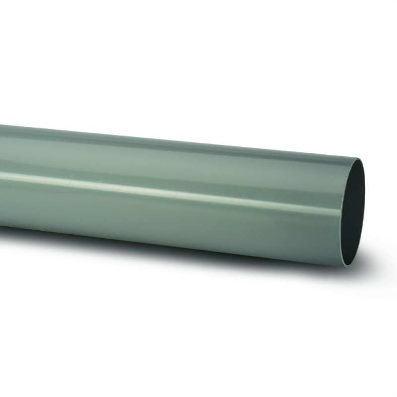 POLYPIPE PLAIN ENDED SOIL PIPE 110mm x 3m P430 P430G GREY